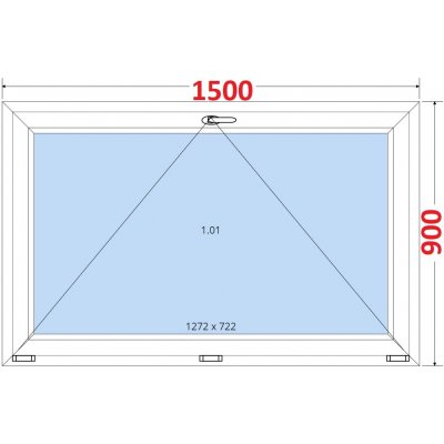 SMART Plastové okno 150x90, Sklopné – Zboží Mobilmania
