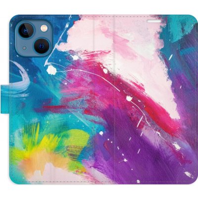 Pouzdro iSaprio Flip s kapsičkami na karty - Abstract Paint 05 Apple iPhone 13 mini – Zboží Mobilmania