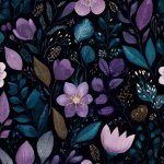 Takoy Látka s potiskem nepromokavý polyester TD / NS fialové květiny Relax – Hledejceny.cz