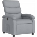 vidaXL Polohovací křeslo textil 371690 světle šedá – Zboží Dáma