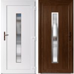 OknaDvereNaMiru.cz Vchodové plastové dveře Hana + INOX orámování zlatý dub / bílá pravé otevírání dovnitř 98 x 198 cm – Zboží Mobilmania