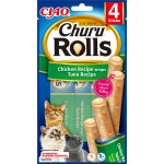 Churu Rolls Chicken wraps & Tuna cream 4 x 10 g – Zboží Mobilmania