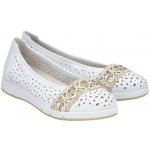 Rieker L3062-80 dámské baleríny bílé – Zboží Dáma