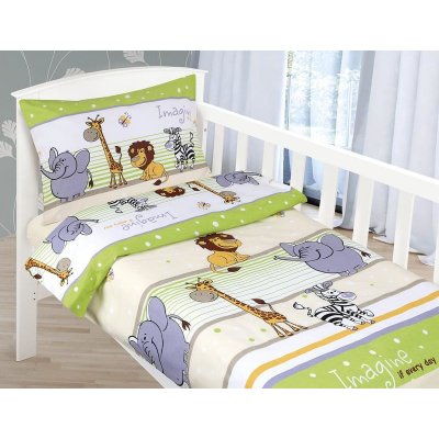 Veratex dětské povlečení bavlna 90 x 135 cm 45 x 60 cm Safari zelené – Hledejceny.cz