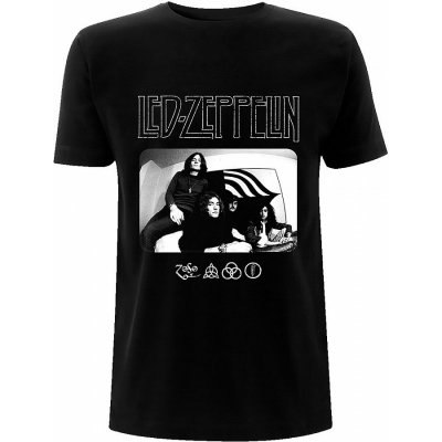 Led Zeppelin tričko Icon Logo Photo Black