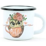 BELIS Smaltovaný hrnek Sova / Coffee 7 cm 250 ml – Zboží Mobilmania