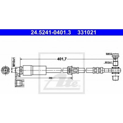 ATE Brzdová hadice - 401,7 mm AT 331021 – Sleviste.cz