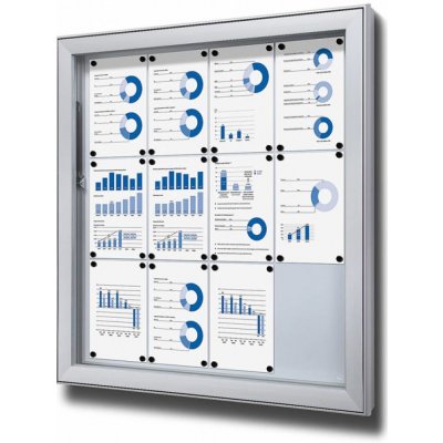 Jansen Display Venkovní magnetická vitrína 12 x A4