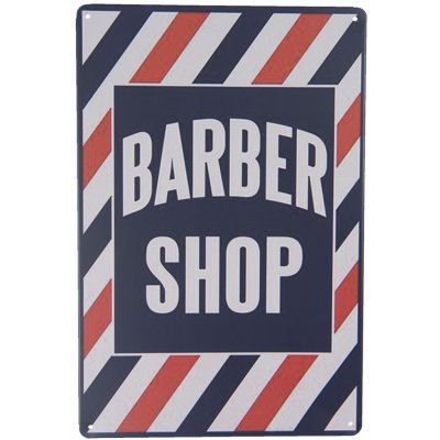 Nástěnná kovová cedule Barber Shop - 20*30 cm – Hledejceny.cz