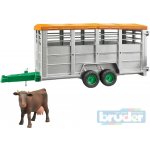 Bruder 2227 Přívěs na hospodářská zvířata velký + kráva – Zboží Dáma