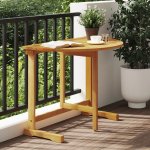 OMAXI 225756 Skládací balkonový stůl 90 x 60 x 72 cm masivní akáciové dřevo – Hledejceny.cz