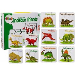 LEAN Toys Vzdělávací Angličtí dinosauři 10 spojení