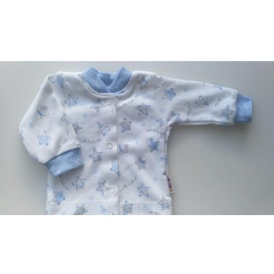kojenecký bavlněný kabátek pro nedonošené děti drobné hvězdičky bílo modré – Zboží Mobilmania
