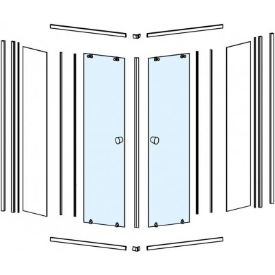 Aqualine Sklo pro HLF808Y, pohyblivá část NDHLF808Y-2 – Sleviste.cz