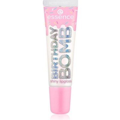 essence Birthday Bomb transparentní lesk na rty pro třpytivý lesk 01 Cake My Day! 10 ml – Zboží Mobilmania