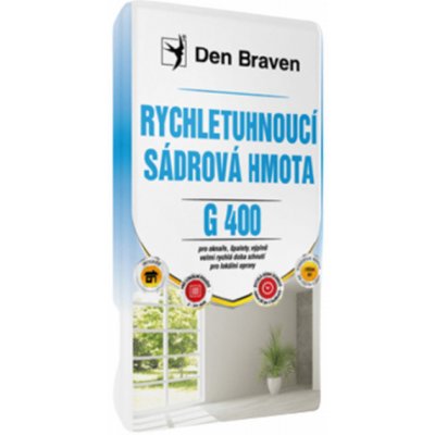 Den Braven Sádrová hmota G400 Den Braven - Rychletuhnoucí sádrová hmota G400, pytel 5 kg, bílá – Zboží Mobilmania