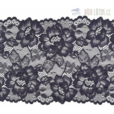 Elastická krajka temně modrošedá, 180 mm – Zboží Dáma
