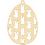 Natana dřevěné vajíčko s malými zajíčky 6 x 9 cm – Hledejceny.cz