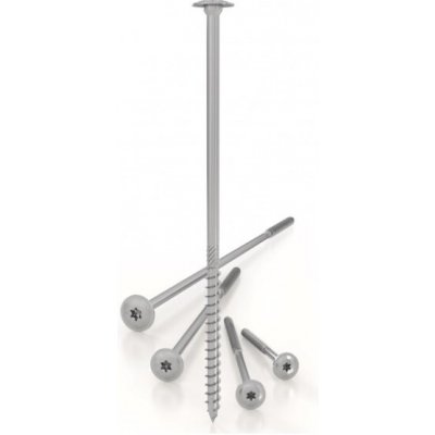 Vrut pro dřevostavby TBS 6x300 s talířovou hlavou, zinek bílý – Zboží Mobilmania