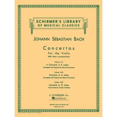 Johann Sebastian Bach Violin Concerto In E Major noty na housle, klavír – Hledejceny.cz
