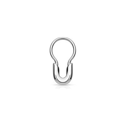 Piercingate piercing kroužek zavírací špendlík PKR00139 Stříbrná – Zboží Mobilmania