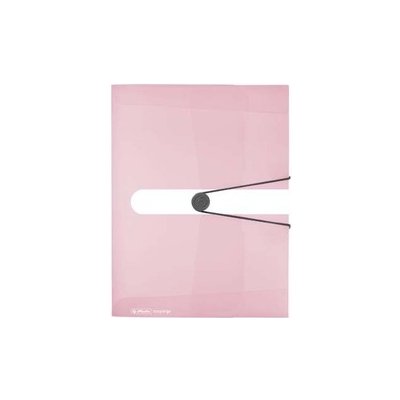 Herlitz Box na spisy s gumičkou easy orga A4, 4 cm, PP - transparent rose – Zboží Živě