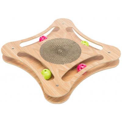 Trixie Škrábadlo v dřevěném rámu s hračkami 35 x 4 x 35 cm – Zboží Mobilmania