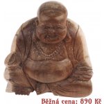 Bazar - soška dřevo Happy Buddha 15 cm světlá 02 – Zboží Mobilmania