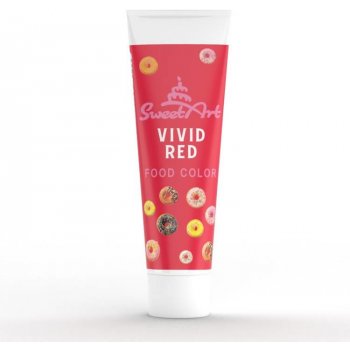 SweetArt gelová barva tuba Vivid Red 30 g