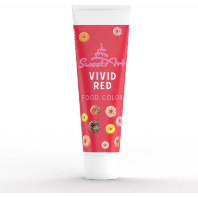 SweetArt gelová barva tuba Vivid Red 30 g