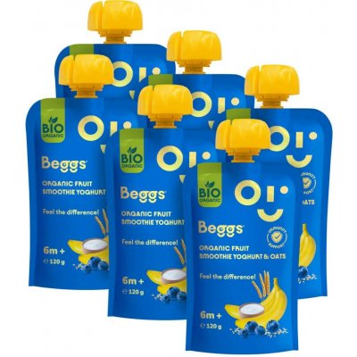 Beggs BIO Smoothie s ovocem, jogurtem a ovesnými vločkami 120 g – Sleviste.cz