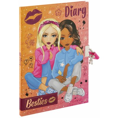 Besties Diář se zámkem 60 stran 21 x 15 x 1 cm, doporučený věk 6+ – Zbozi.Blesk.cz