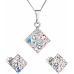 Pavona sada s krystaly Swarovski náušnice řetízek a přívěsek ab efekt kosočtverec 39126.2 – Hledejceny.cz