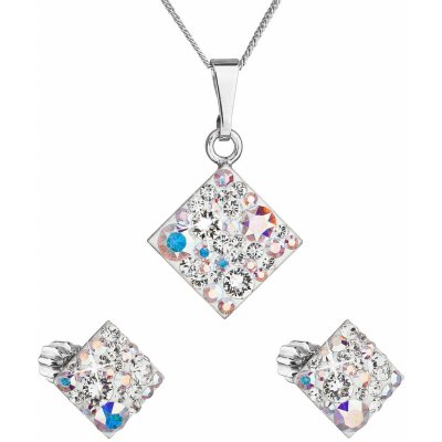 Pavona sada s krystaly Swarovski náušnice řetízek a přívěsek ab efekt kosočtverec 39126.2 – Hledejceny.cz