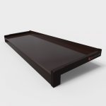 Venkovní hliníkový tažený parapet 380x25 mm, hnědý – Zbozi.Blesk.cz