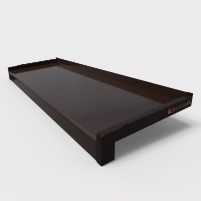 Venkovní hliníkový tažený parapet 380x25 mm, hnědý – Zbozi.Blesk.cz