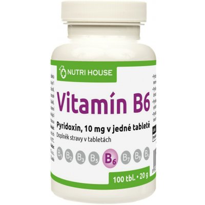 Nutrihouse Vitamín B6 Pyridoxin 100 tablet – Hledejceny.cz