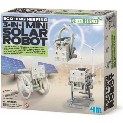 4M Kidz Lab Zelená Eco Engineering Solární robot Mini