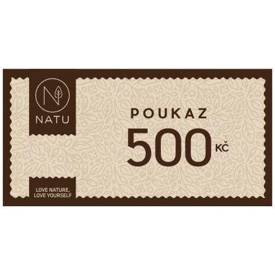 NATU Dárkový poukaz 500 Kč – Sleviste.cz