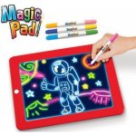 Magic Pad No.8131 Magická LED tabule na kreslení svítící LED deska 25,5 x 19 cm červená – Zbozi.Blesk.cz