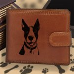 Pánská s motivem pro milovníky psů s obrázkem pejska Anglický bulteriér 3 Pánská hnědá peněženka Enzo