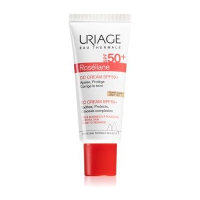 Uriage Roséliane CC Cream SPF50+ CC krém proti začervenání pleti SPF50+ Light Tint 40 ml – Sleviste.cz