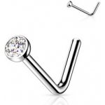 Šperky4U zahnutý piercing do nosu titan TIT1027A – Zboží Dáma
