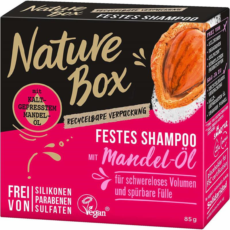 Nature Box Tuhý šampon Almond Oil 85 g