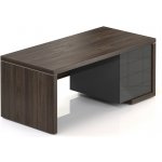 Rauman Lineart 200 x 85 cm + levý kontejner jilm tmavý / antracit – Sleviste.cz