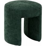 Atmosphera Čalouněný obloukový taburet JIN, průměr 38 cm, zelený – Sleviste.cz