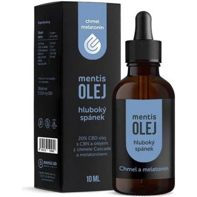 Mentis 20% CBD olej pro hluboký spánek s chmelem a melatoninem 10 ml – Zbozi.Blesk.cz