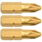 KITO 4741371 Hrot křížový pozidriv sada 3 ks PZ 1x25 mm S2 – Hledejceny.cz