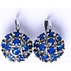 Náušnice Čištín půlkoule s krystalem Swarovski Carribean Blue Opal NK 1337