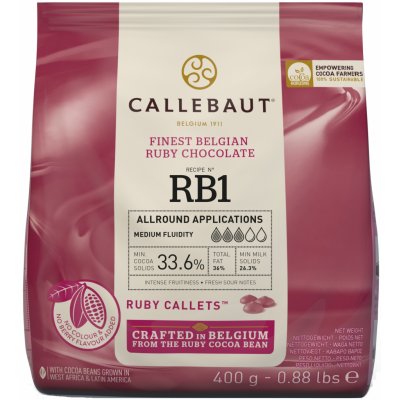 Callebaut Čokoláda ruby 33,6% 400 g – Hledejceny.cz